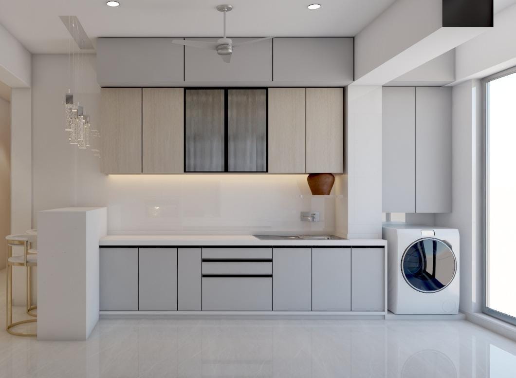 Modern kitchen with custom cabinetry